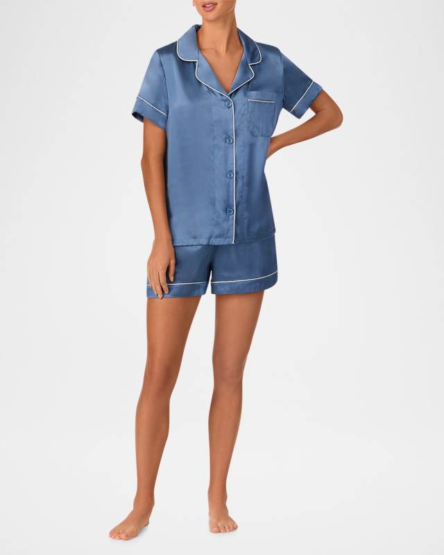 Washable Silk Satin Shorty Pajama Set